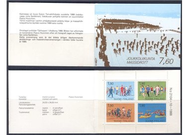 FINLAND 1989 Mass sports booklet MNH**