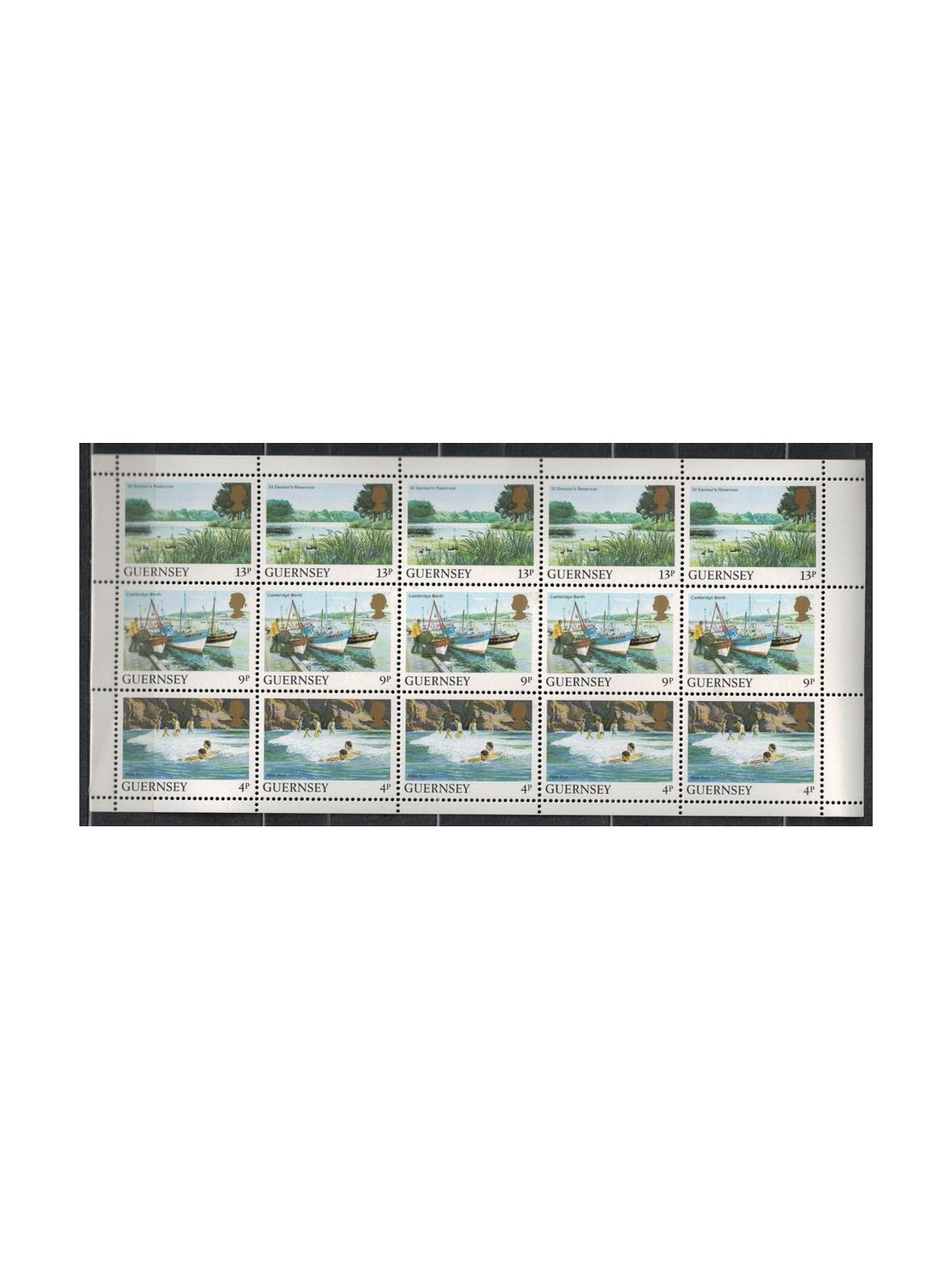 GUERNSEY 1984 Views of the island (4p + 9p + 13p) m/s MNH**