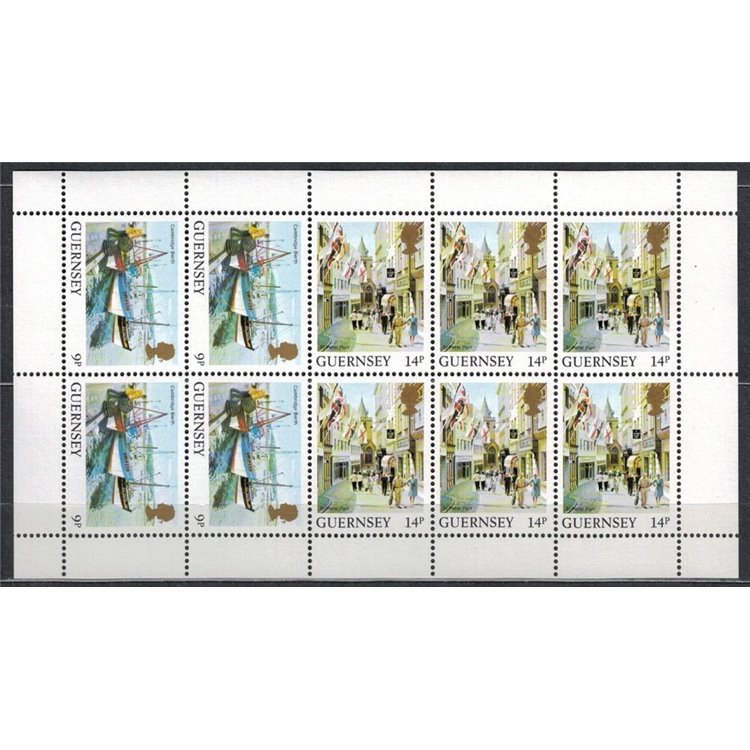 GUERNSEY 1984 Vedute dell'isola (9p + 14p) MF MNH**