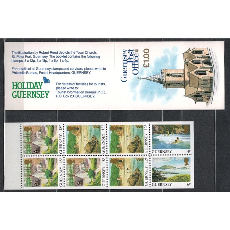 GUERNSEY 1989 Views of the island (4p + 6p + 12p + 18p) booklet MNH**