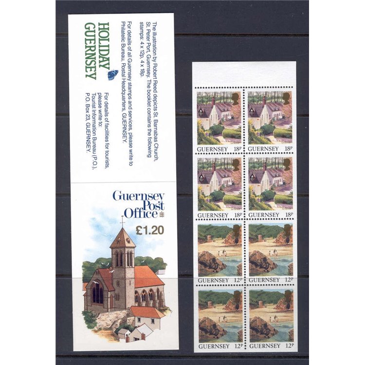GUERNSEY 1989 Views of the island (12p + 18p) booklet MNH**