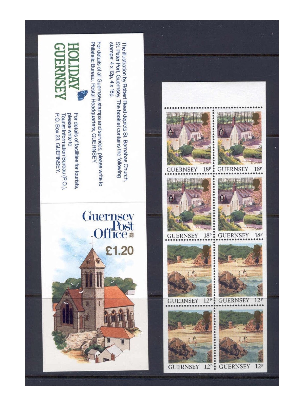 GUERNSEY 1989 Views of the island (12p + 18p) booklet MNH**