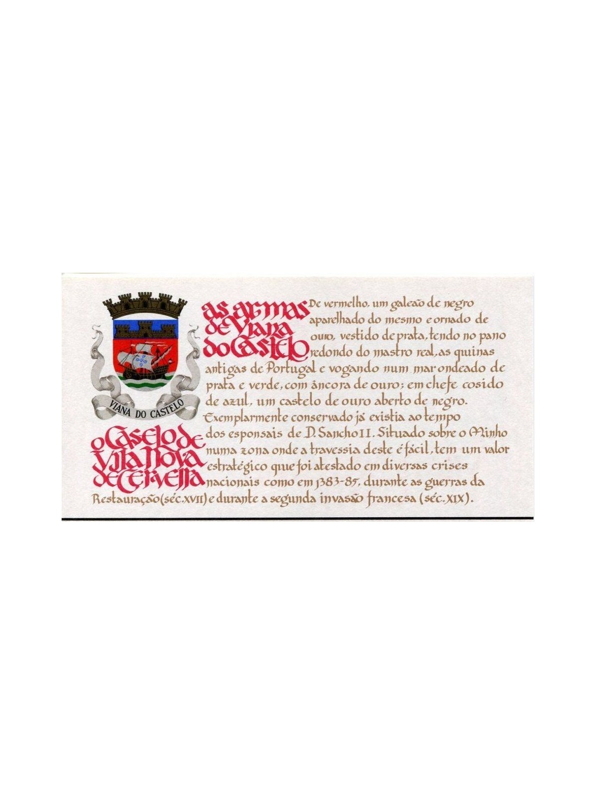 PORTUGAL 1988 Castles and heraldic coats of arms (Vila Nova de Cerveila) booklet MNH**