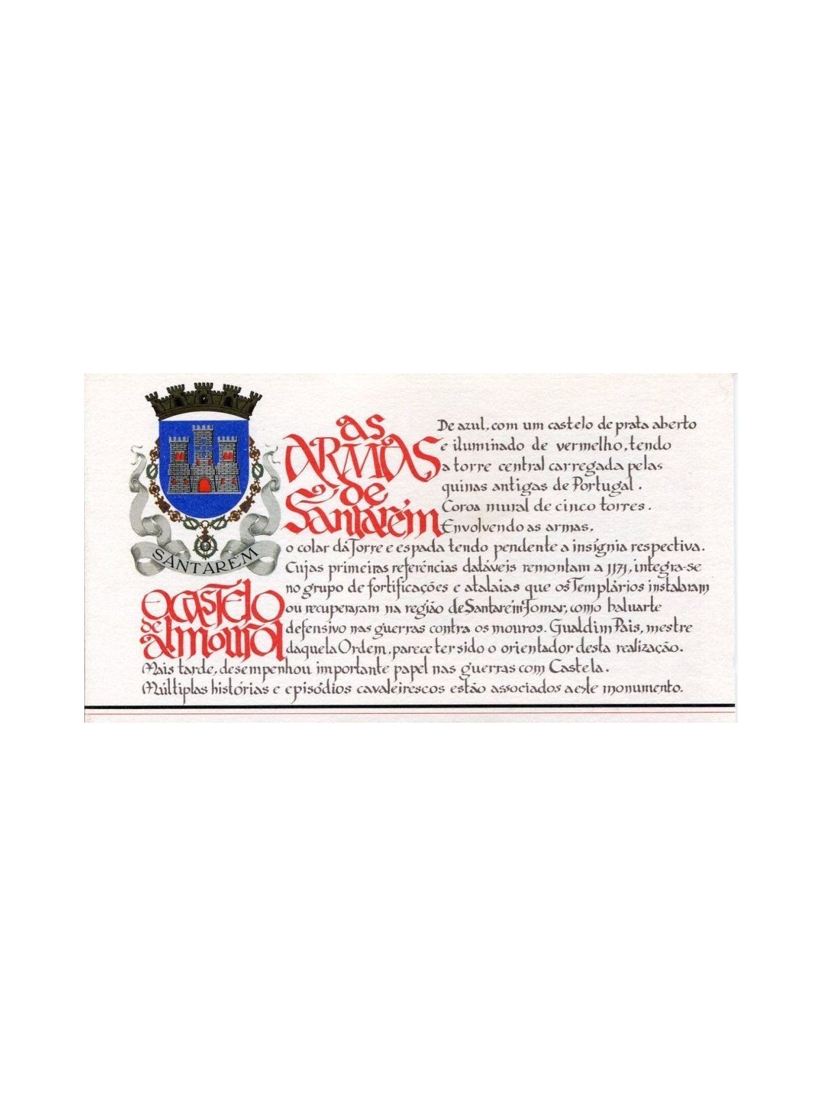 PORTOGALLO 1988 Castelli e stemmi araldici (Almourol) LB MNH**
