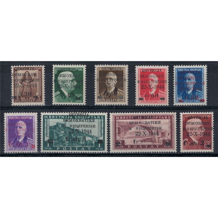 ALBANIA 1944 Independence 9v MH*
