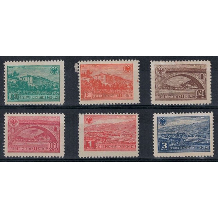 ALBANIA 1944 Views 6v MNH**