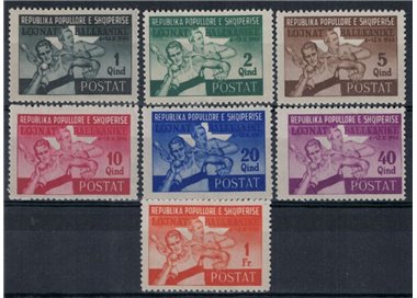 ALBANIA 1947 Giochi dei Balcani 7v MH*
