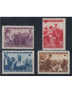 ALBANIA 1947 Riforma agraria 4v MNH**
