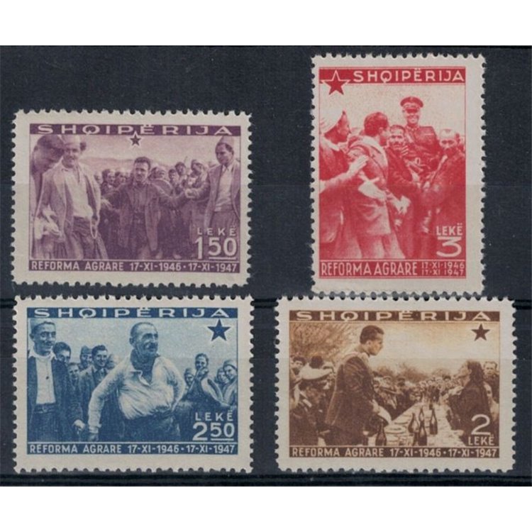 ALBANIA 1947 Agrarian reform 4v MNH**
