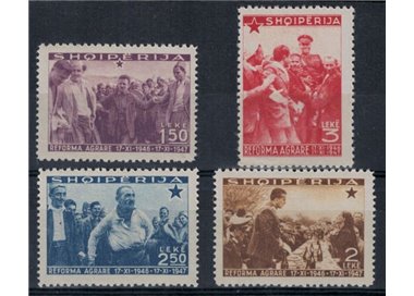 ALBANIA 1947 Agrarian reform 4v MNH**