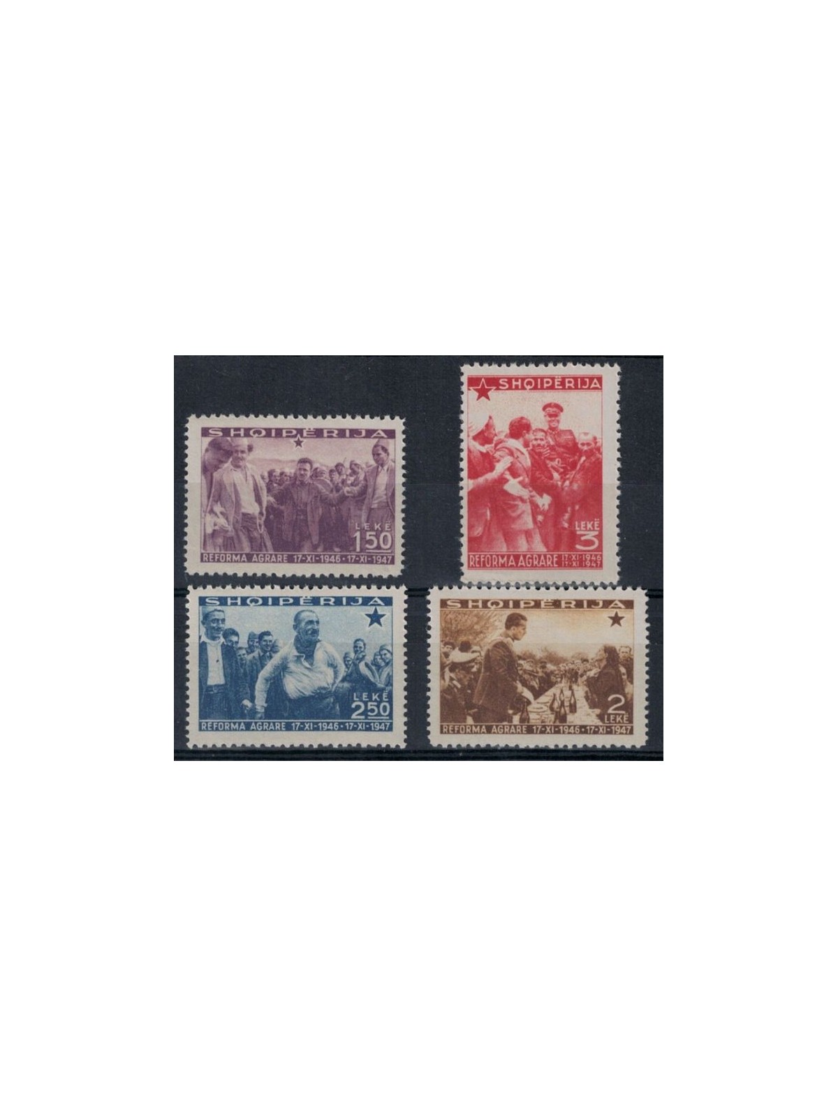 ALBANIA 1947 Agrarian reform 4v MNH**