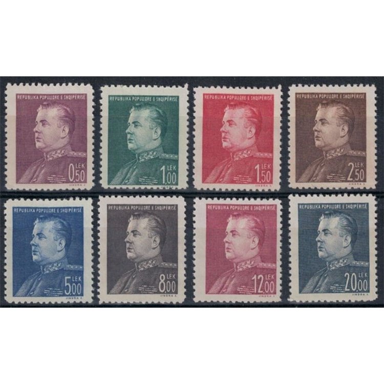 ALBANIA 1949 Ordinary series 8v MNH**