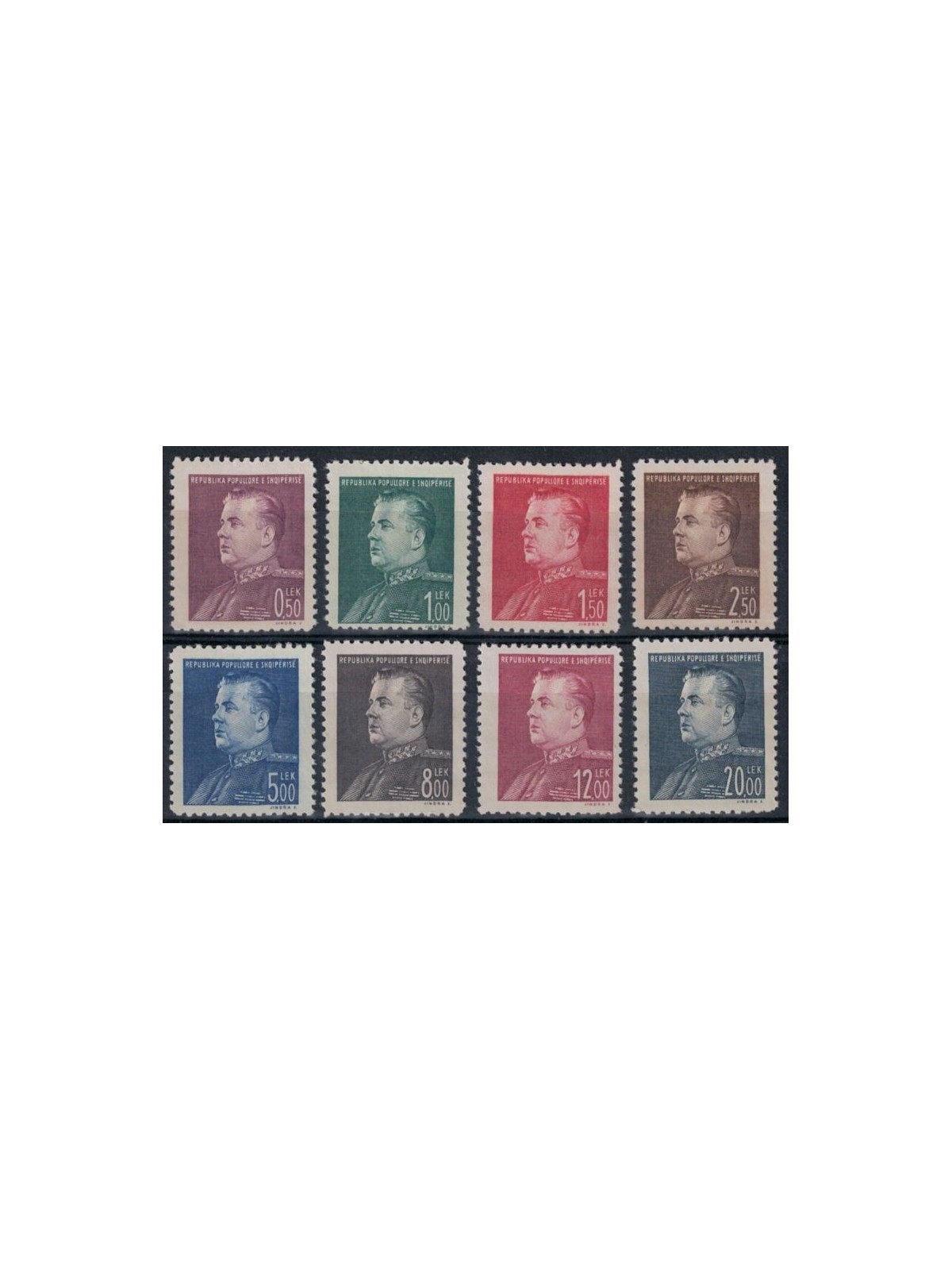 ALBANIA 1949 Ordinary series 8v MNH**