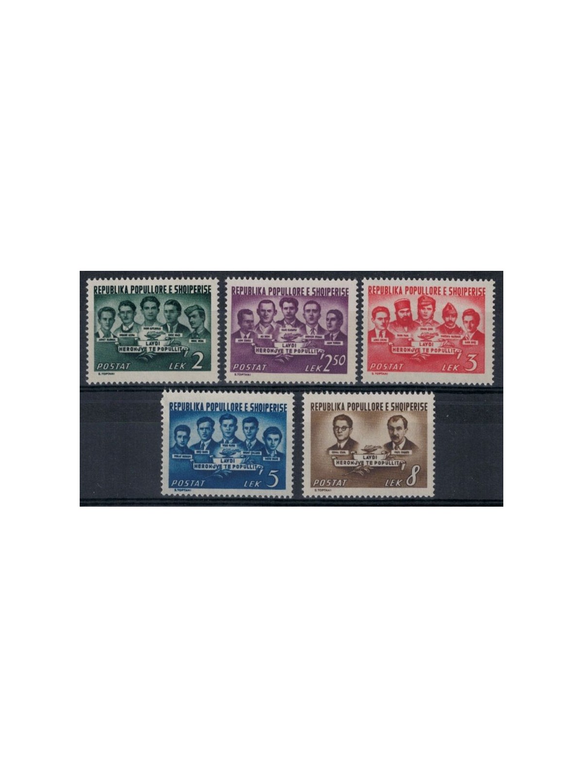 ALBANIA 1951 Liberation anniversary 5v MNH**