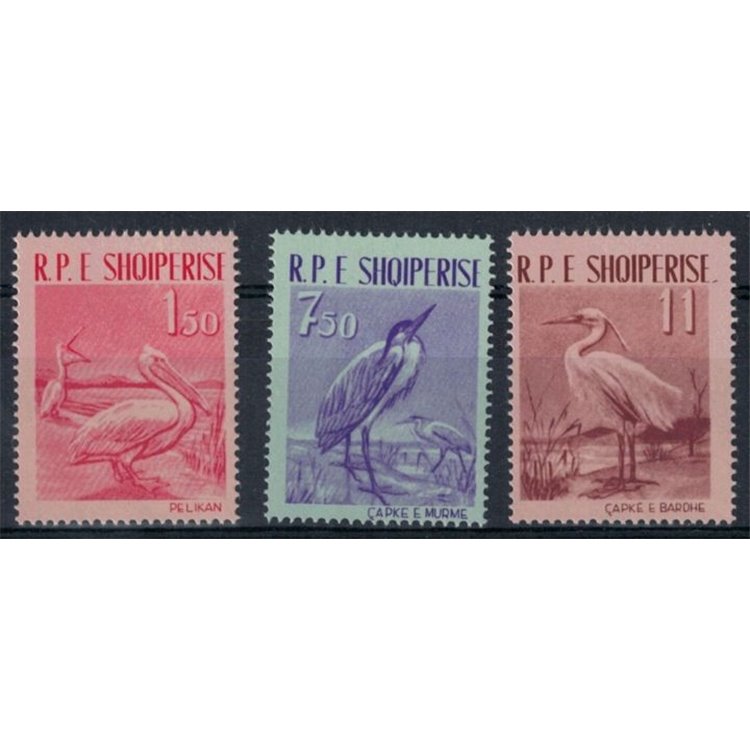 ALBANIA 1961 Fauna, birds 3v MNH**