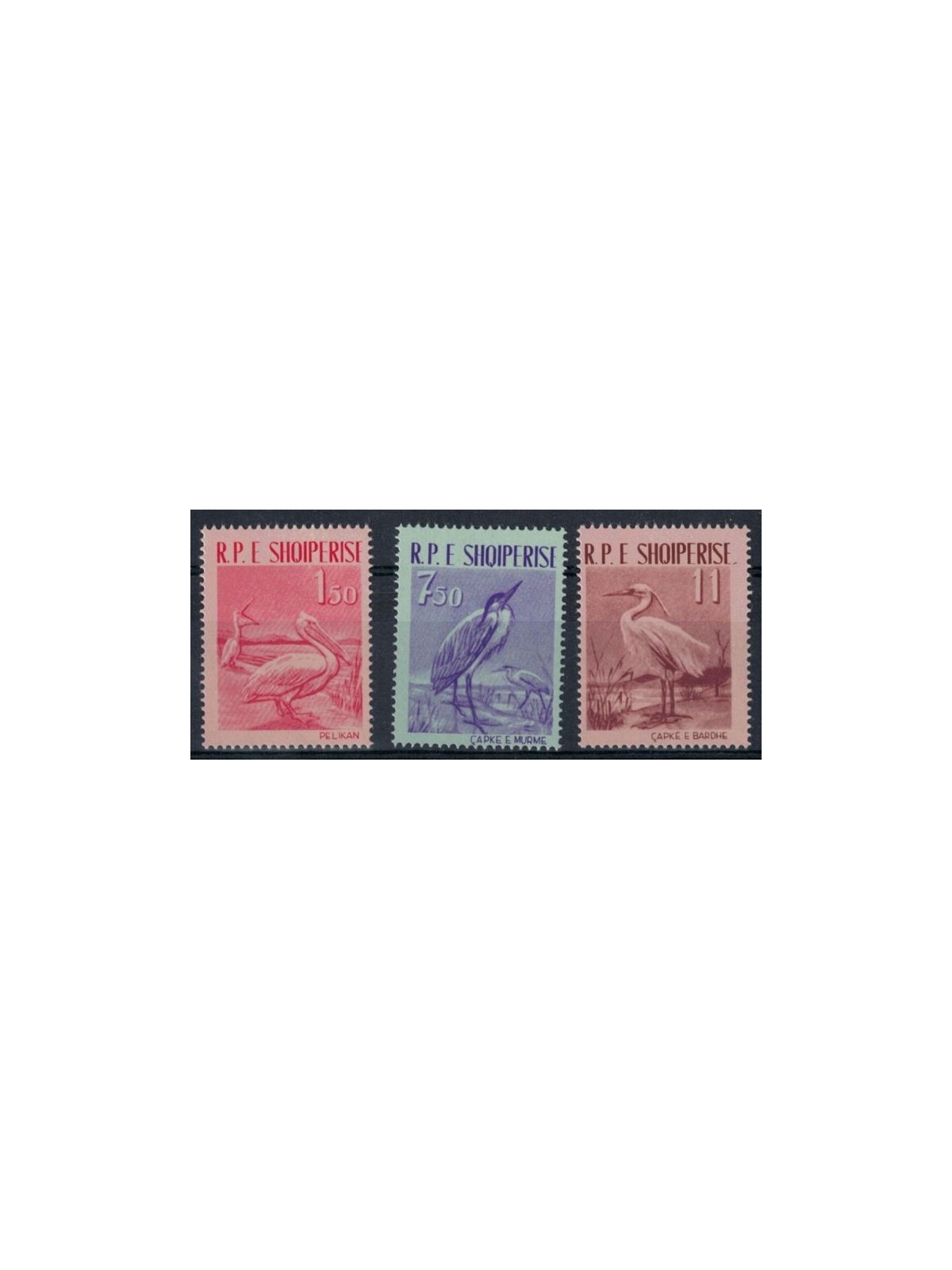 ALBANIA 1961 Fauna, birds 3v MNH**