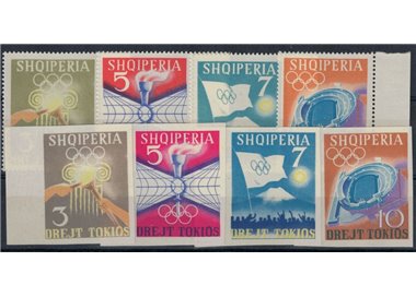 ALBANIA 1964 Tokyo Olympic Games 8v MNH**