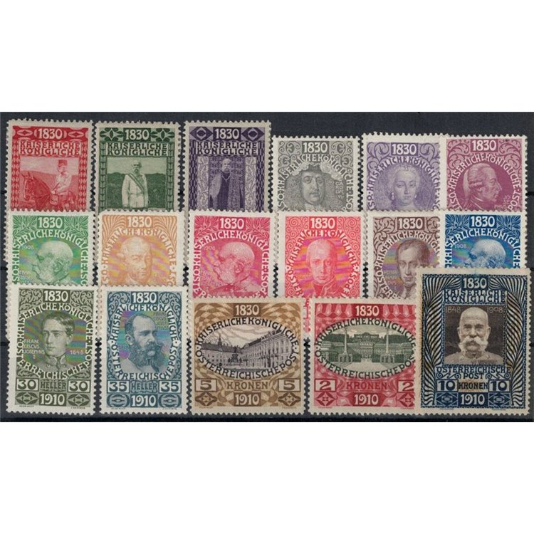 AUSTRIA 1910 80° Compleanno di Franz Joseph 17v MH* ©