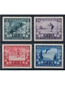 AUSTRIA 1933 Campionati di sci 4v MNH** ©