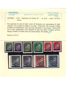 AUSTRIA 1945 Overprinted German stamps 10v MNH**