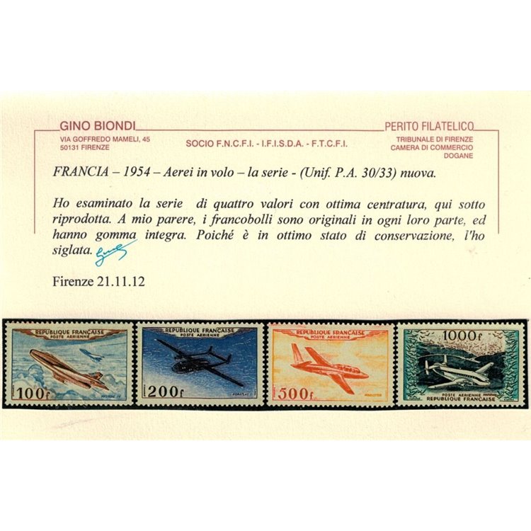 FRANCIA 1954 Prototipi 4v MNH** ©