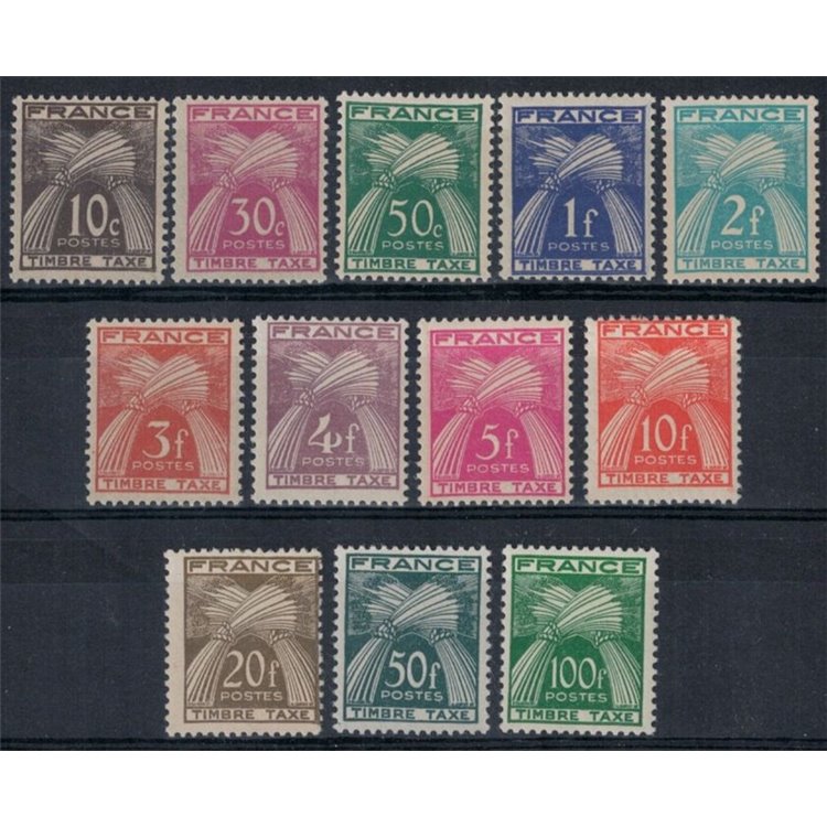 FRANCIA 1946-53 Segnatasse 12v MNH**