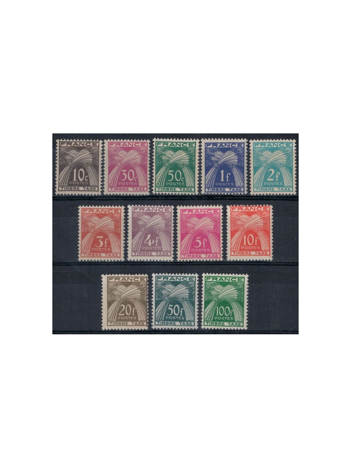 FRANCIA 1946-53 Segnatasse 12v MNH**