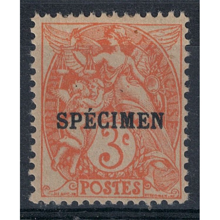 FRANCIA 1925 3c arancio soprastampato Specimen 1v MH*