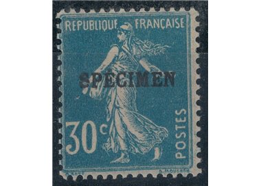 FRANCE 1925 30c blue overprinted Specimen 1v MH*