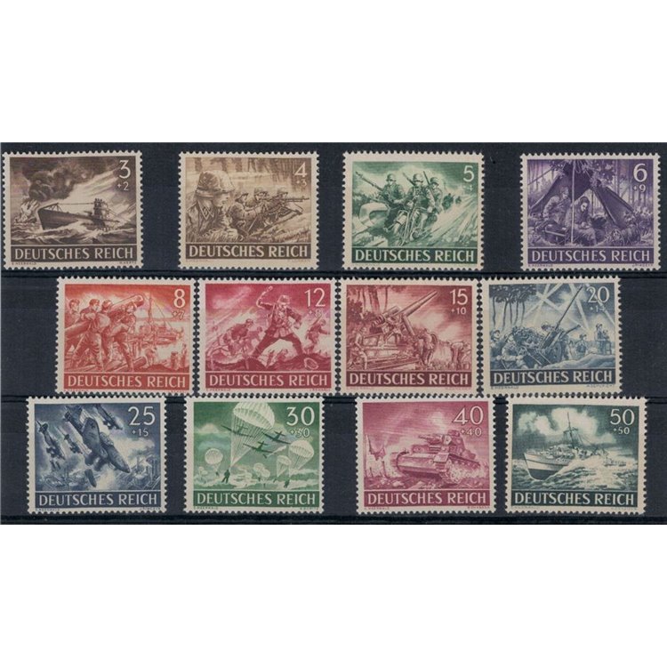 GERMANIA REICH 1943 Giornata degli eroi 12v MNH**