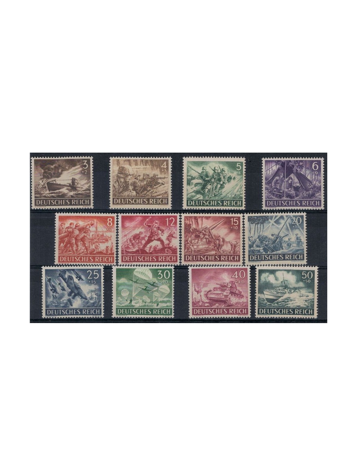 GERMANY REICH 1943 Heroes' Day 12v MNH**
