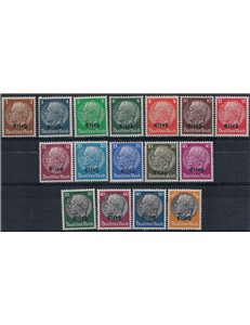 ALSACE (GERMAN OCCUPATION) 1940 Overprinted elsaß 16v MNH**