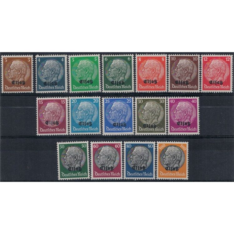 ALSAZIA (OCC. TEDESCA) 1940 Soprastampati elsaß 16v MNH**