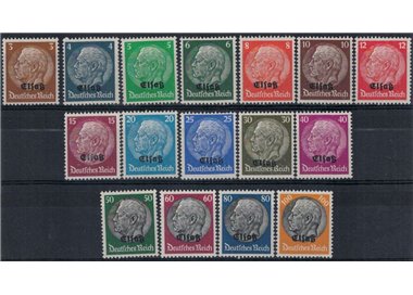 ALSACE (GERMAN OCCUPATION) 1940 Overprinted elsaß 16v MNH**