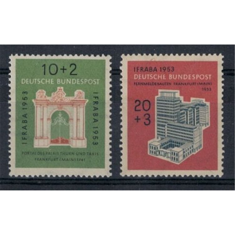 GERMANIA BRD 1953 Esposizione filatelica IFRABA 2v MNH**