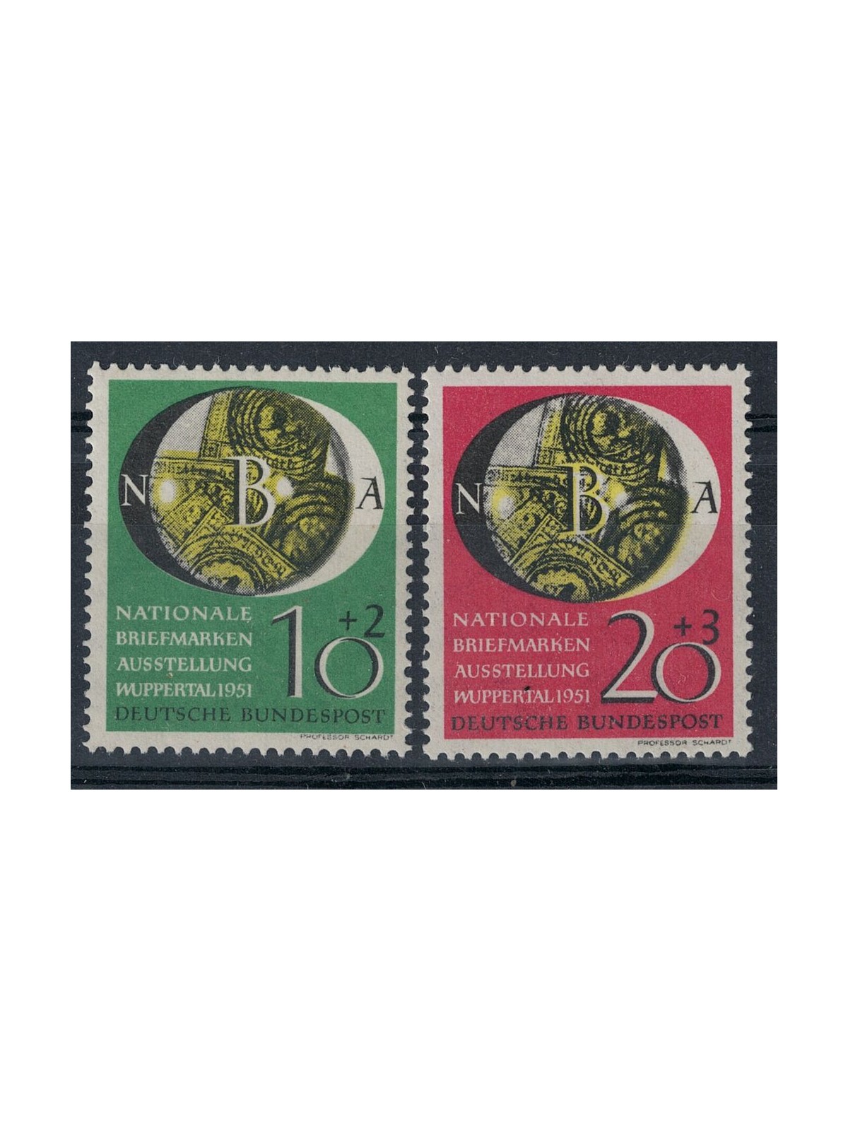 GERMANY FRG 1951 Wuppertal Philatelic Exhibition 2v MNH**