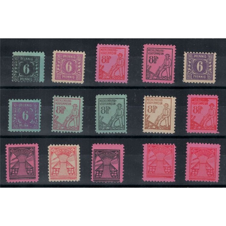 MECKLENBURG-POMERANIA (SOVIET OCCUPATION) 1945-46 15v MH*
