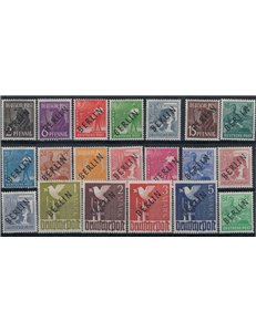 BERLIN 1948 AIS Zone stamps overprinted in black 20v MH* ©