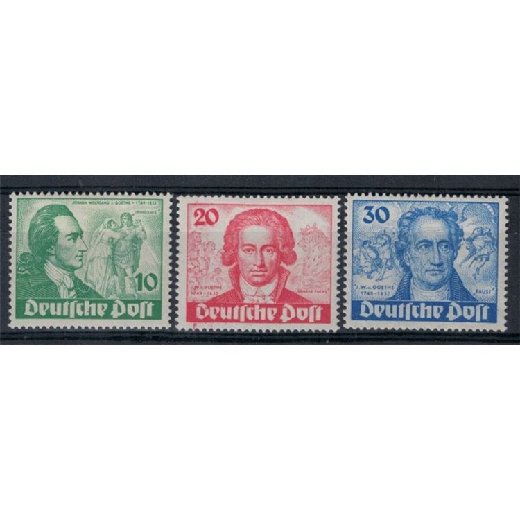 BERLINO 1949 Bicentenario Goethe 3v MH*