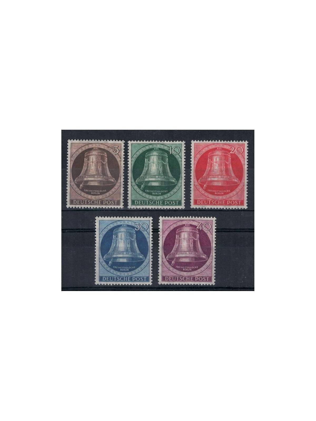 BERLIN 1951 Liberty Bell 5v MH*