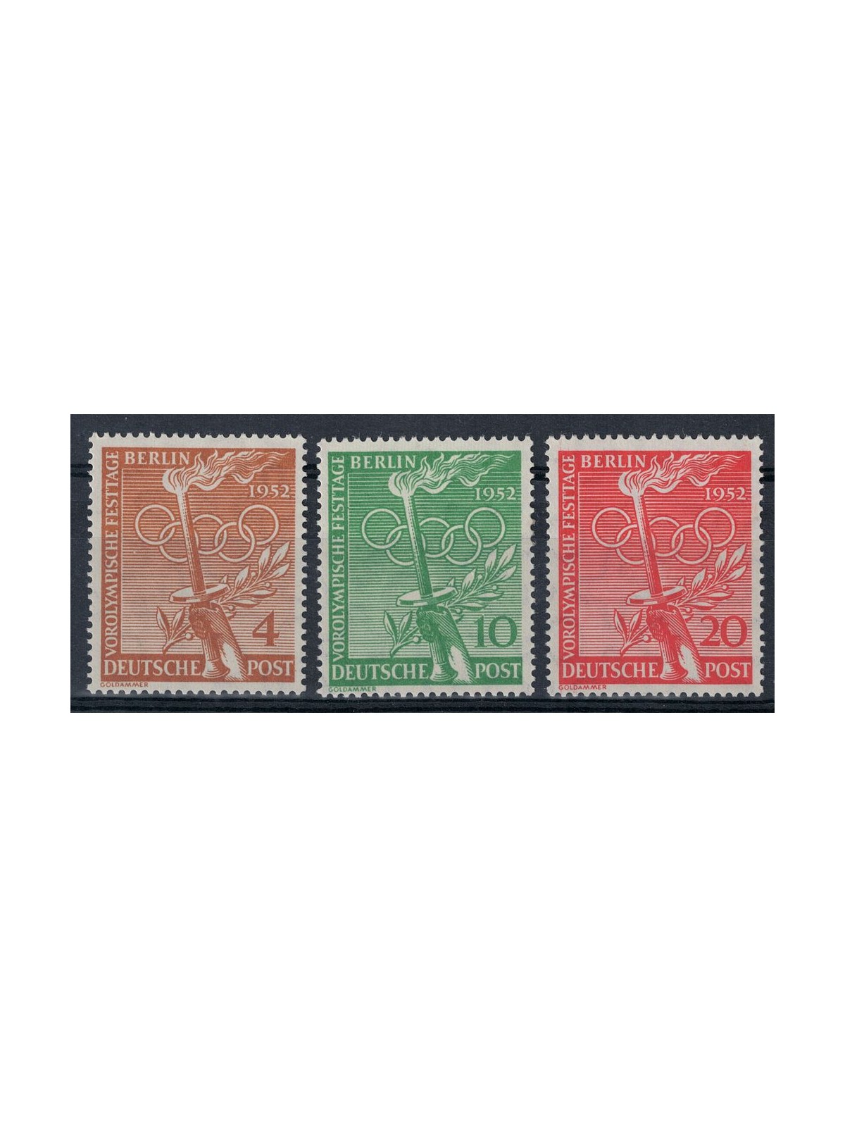 BERLIN 1952 Helsinki Olympics 3v MNH**
