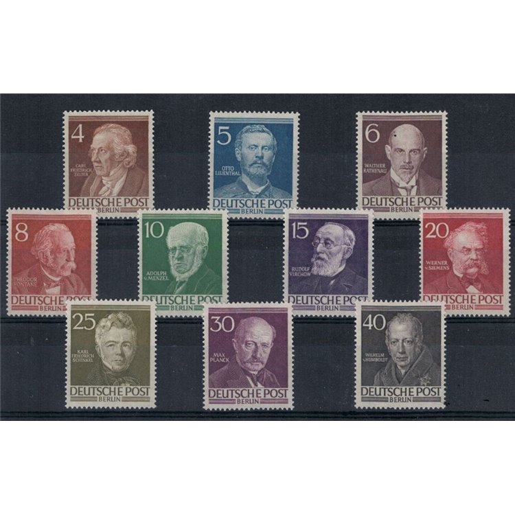 BERLINO 1952-53 Berlinesi celebri 10v MNH**