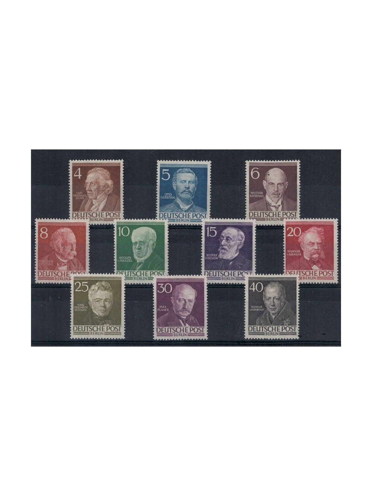 BERLIN 1952-53 Famous Berliners 10v MNH**