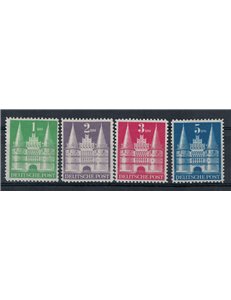 GERMANIA BIZONA 1948 Monumenti 4v MH*