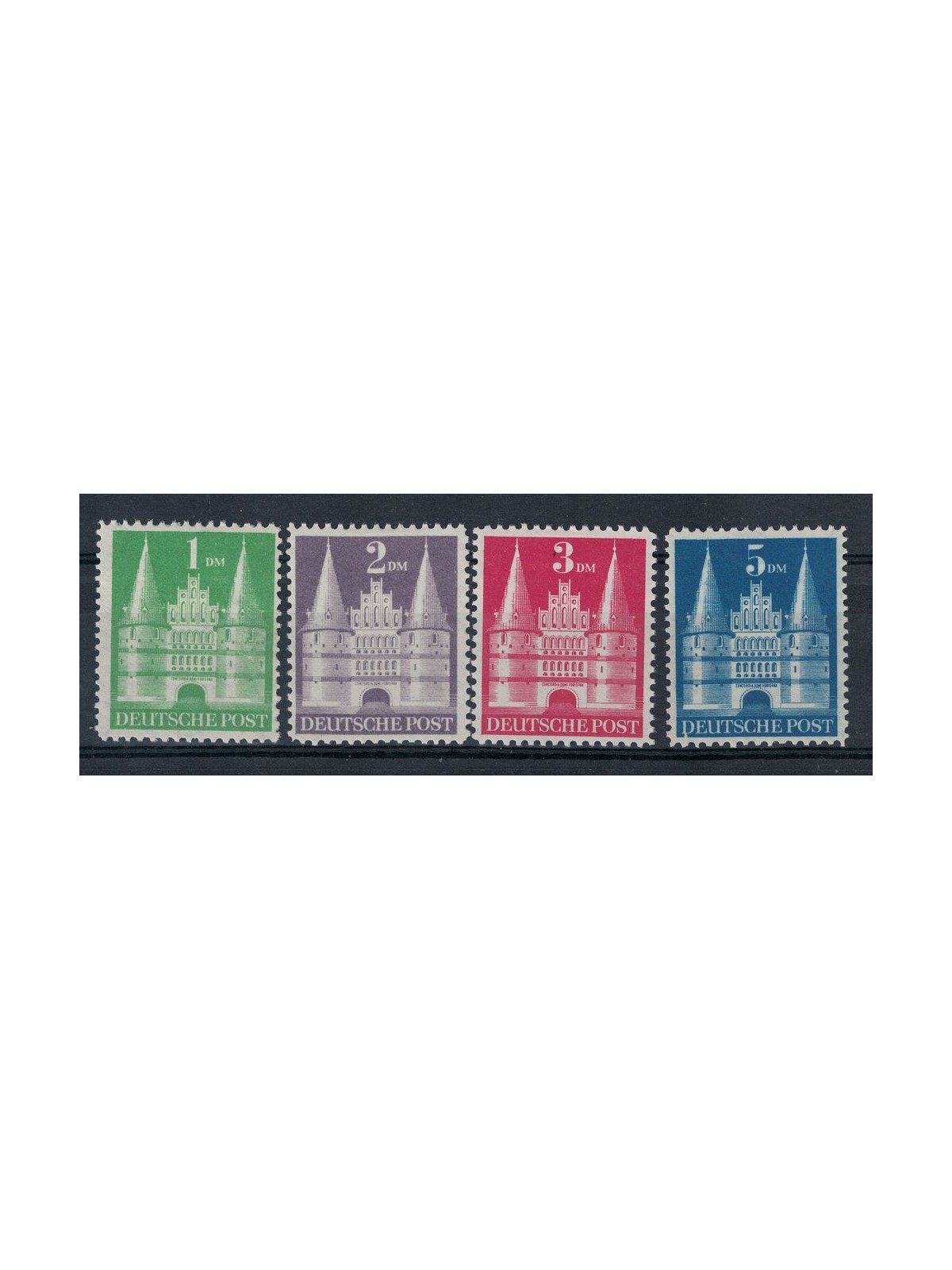 GERMANY BIZONA 1948 Monuments 4v MH*