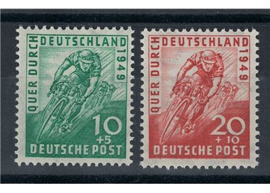 GERMANY BIZONA 1949 Tour of Germany 2v MNH**