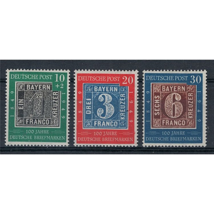 GERMANIA BRD 1949 Centenario del francobollo 3v MH*