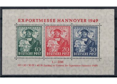 GERMANY BIZONA 1949 Hanover Fair s/s MH*