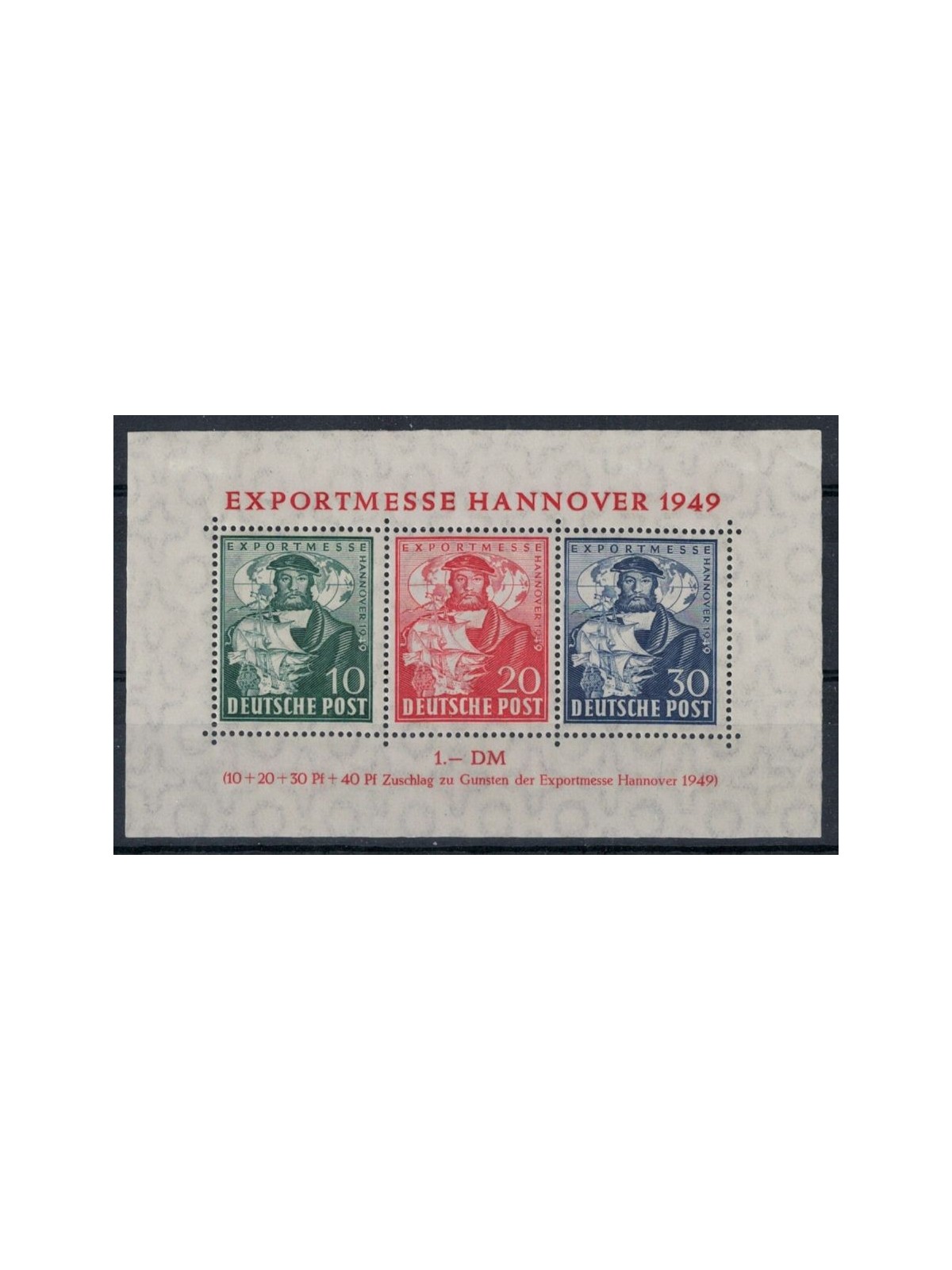 GERMANY BIZONA 1949 Hanover Fair s/s MH*