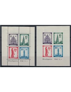 BADEN (FRENCH OCCUPATION) 1949 Pro Freiburg 2 s/s MH*